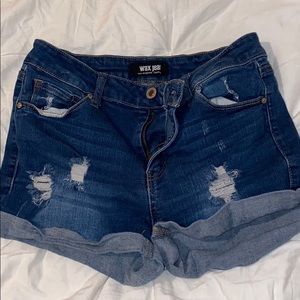 Wax Jean Shorts